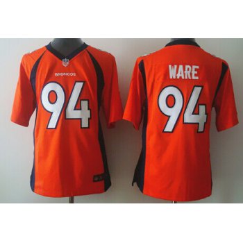 Nike Denver Broncos #94 DeMarcus Ware 2013 Orange Game Kids Jersey