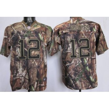 Nike Green Bay Packers #12 Aaron Rodgers Realtree Camo Kids Jersey