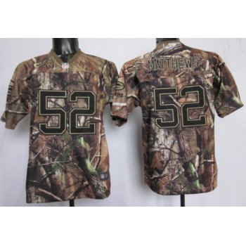 Nike Green Bay Packers #52 Clay Matthews Realtree Camo Kids Jersey