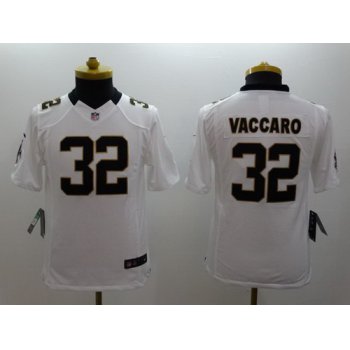 Nike New Orleans Saints #32 Kenny Vaccaro White Limited Kids Jersey