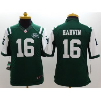 Nike New York Jets #16 Percy Harvin Green Limited Kids Jersey