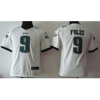 Nike Philadelphia Eagles #9 Nick Foles White Game Kids Jersey