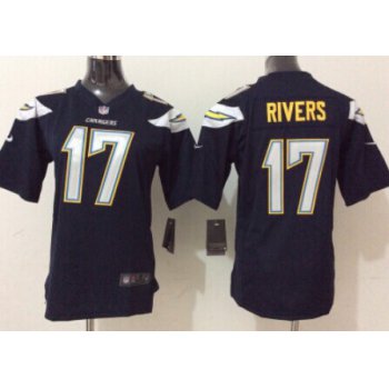 Nike San Diego Chargers #17 Philip Rivers 2013 Navy Blue Game Kids Jersey