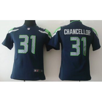 Nike Seattle Seahawks #31 Kam Chancellor Navy Blue Game Kids Jersey