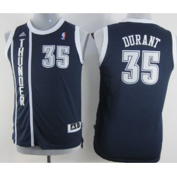 Oklahoma City Thunder #35 Kevin Durant Navy Blue Kids Jersey