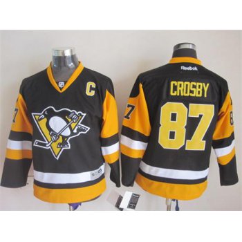 Pittsburgh Penguins #87 Sidney Crosby Black Third Kids Jersey