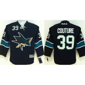 San Jose Sharks #39 Logan Couture Black Third Kids Jersey