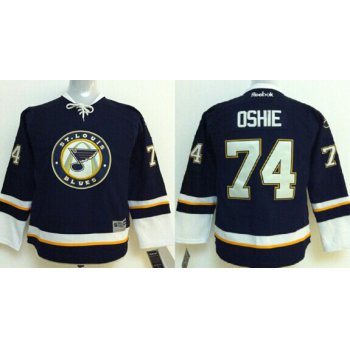 St. Louis Blues #74 T.J. Oshie Navy Blue Third Kids Jersey