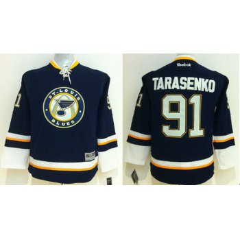 St. Louis Blues #91 Vladimir Tarasenko Navy Blue Third Kids Jersey