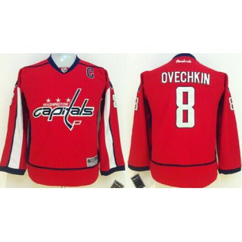 Washington Capitals #8 Alex Ovechkin Red Kids Jersey