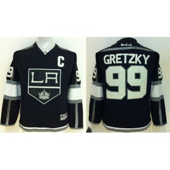 Los Angeles Kings #99 Wayne Gretzky Black Kids Jersey