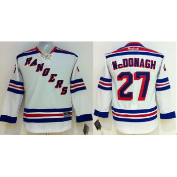 New York Rangers #27 Ryan Mcdonagh White Kids Jersey