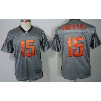 Nike Chicago Bears #15 Brandon Marshall Gray Shadow Kids Jersey