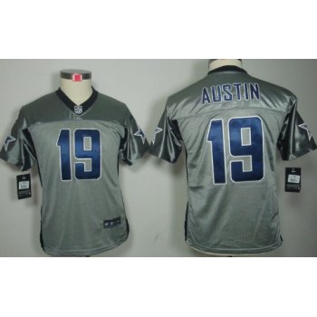 Nike Dallas Cowboys #19 Miles Austin Gray Shadow Kids Jersey