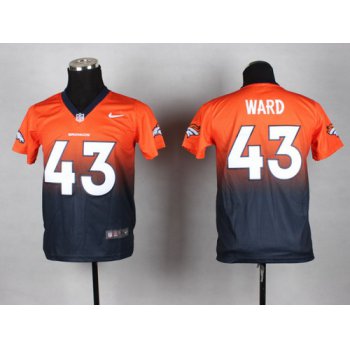 Nike Denver Broncos #43 T.J. Ward Orange/Navy Fadeaway Kids Jersey