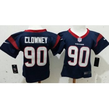 Nike Houston Texans #90 Jadeveon Clowney Blue Toddlers Jersey