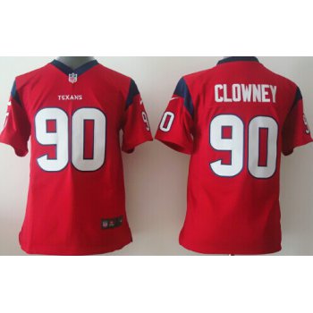 Nike Houston Texans #90 Jadeveon Clowney Red Game Kids Jersey