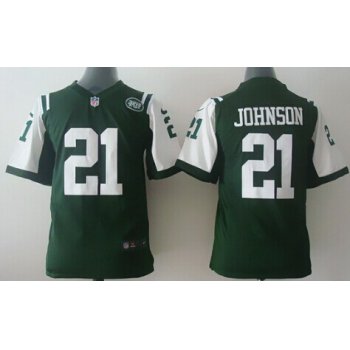 Nike New York Jets #21 Chris Johnson Green Game Kids Jersey