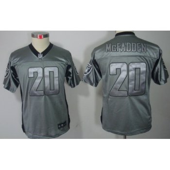 Nike Oakland Raiders #20 Darren McFadden Gray Shadow Kids Jersey