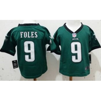 Nike Philadelphia Eagles #9 Nick Foles Dark Green Toddlers Jersey