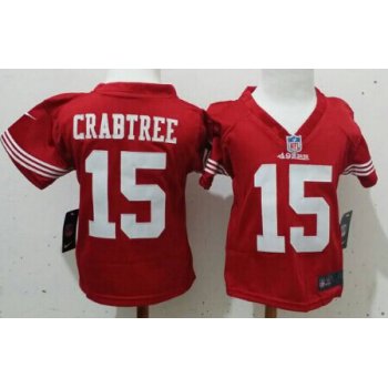 Nike San Francisco 49ers #15 Michael Crabtree Red Toddlers Jersey