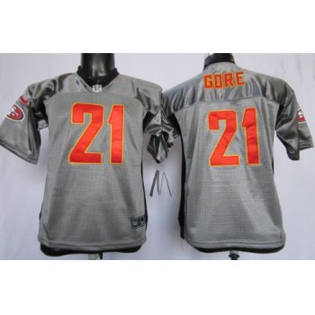 Nike San Francisco 49ers #21 Frank Gore Gray Shadow Kids Jersey