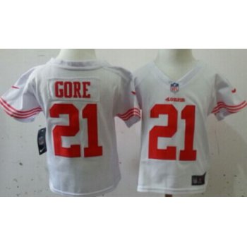 Nike San Francisco 49ers #21 Frank Gore White Toddlers Jersey