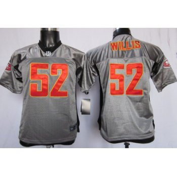 Nike San Francisco 49ers #52 Patrick Willis Gray Shadow Kids Jersey