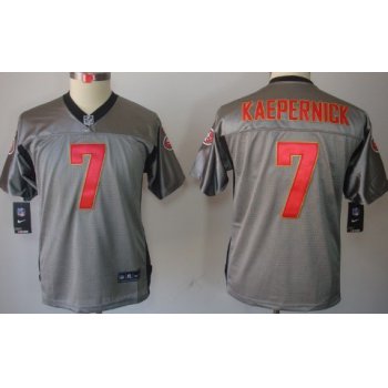 Nike San Francisco 49ers #7 Colin Kaepernick Gray Shadow Kids Jersey