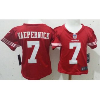 Nike San Francisco 49ers #7 Colin Kaepernick Red Toddlers Jersey