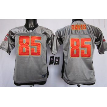 Nike San Francisco 49ers #85 Vernon Davis Gray Shadow Kids Jersey