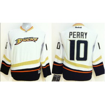 Anaheim Ducks #10 Corey Perry White Kids Jersey