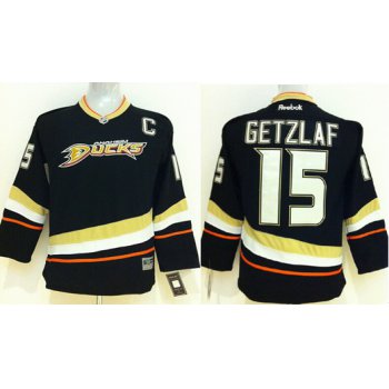 Anaheim Ducks #15 Ryan Getzlaf Black Kids Jersey