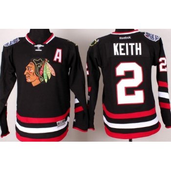 Chicago Blackhawks #2 Duncan Keith 2014 Stadium Series Black Kids Jersey