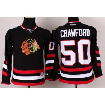 Chicago Blackhawks #50 Corey Crawford 2014 Stadium Series Black Kids Jersey