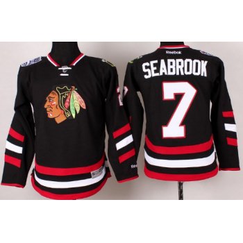 Chicago Blackhawks #7 Brent Seabrook 2014 Stadium Series Black Kids Jersey