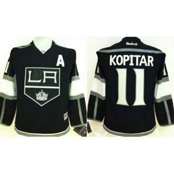 Los Angeles Kings #11 Anze Kopitar Black Kids Jersey