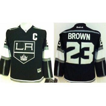 Los Angeles Kings #23 Dustin Brown Black Kids Jersey