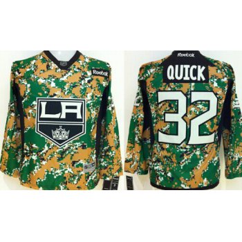 Los Angeles Kings #32 Jonathan Quick 2014 Camo Kids Jersey