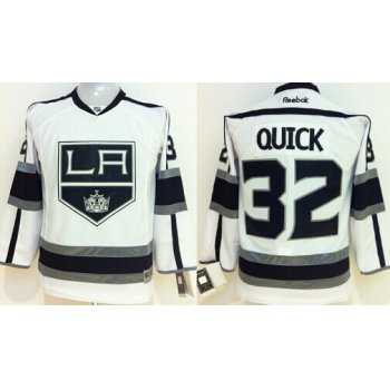 Los Angeles Kings #32 Jonathan Quick White Kids Jersey