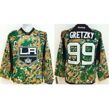 Los Angeles Kings #99 Wayne Gretzky 2014 Camo Kids Jersey