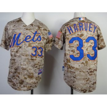 New York Mets #33 Matt Harvey 2014 Camo Kids Jersey