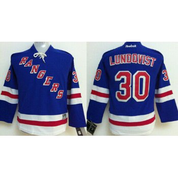 New York Rangers #30 Henrik Lundqvist Light Blue Kids Jersey