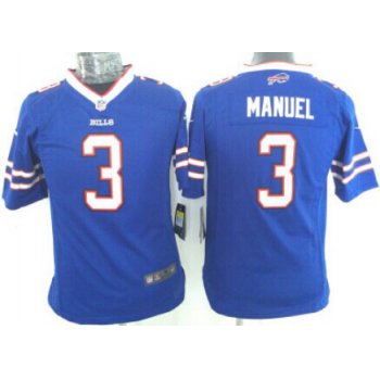 Nike Buffalo Bills #3 EJ Manuel 2013 Light Blue Game Kids Jersey