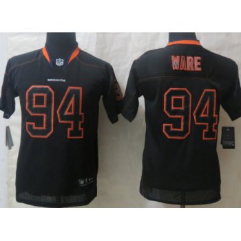 Nike Denver Broncos #94 DeMarcus Ware Lights Out Black Kids Jersey