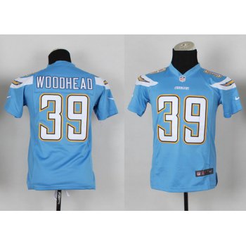 Nike San Diego Chargers #39 Danny Woodhead 2013 Light Blue Game Kids Jersey