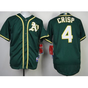 Oakland Athletics #4 Coco Crisp 2014 Green Kids Jersey