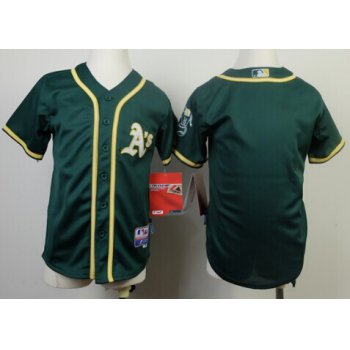 Oakland Athletics Blank 2014 Green Kids Jersey