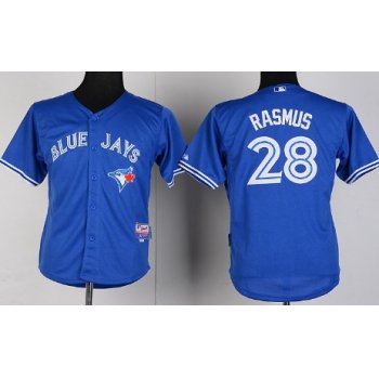 Toronto Blue Jays #28 Colby Rasmus Blue Kids Jersey