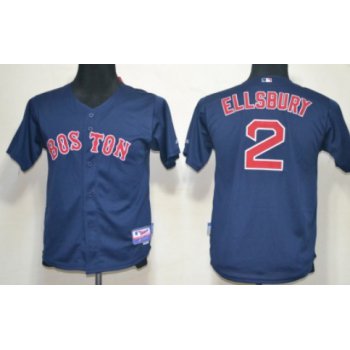 Boston Red Sox #2 Jacoby Ellsbury Navy Blue Kids Jersey